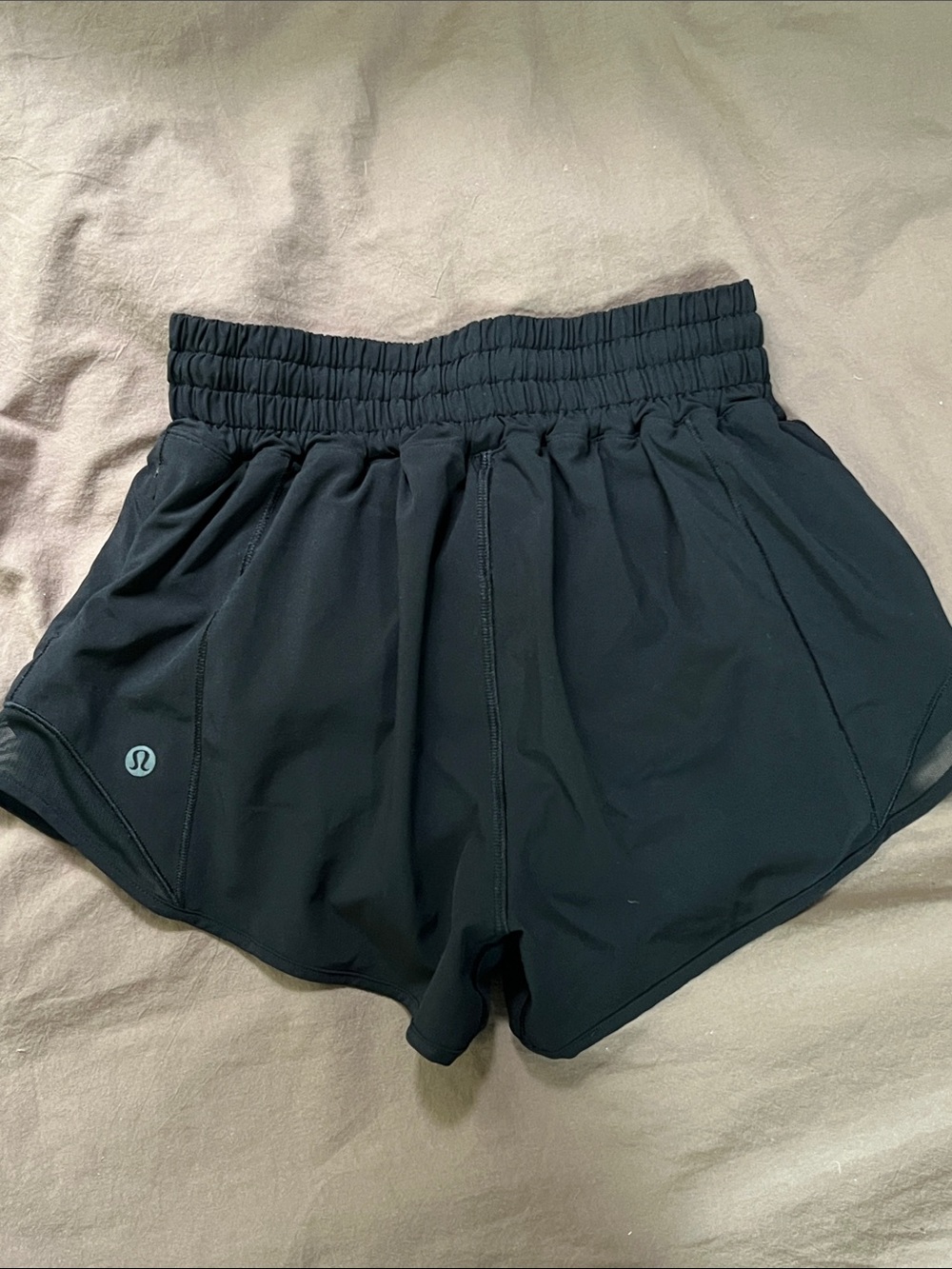 lululemon athletica Black Elastic-Waist Running Shorts